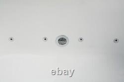 Freestanding Whirlpool Bath 1800mm x 900 Double Ended Spa Massage White 12 Jets