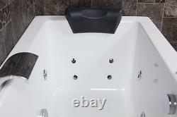 Freestanding Whirlpool Bathtub With 3 Aprons 24 Massage Nozzles + Heater Ozone