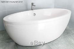 Fuerte 1740x865mm freestanding flush-spa air spa oval bath with panel