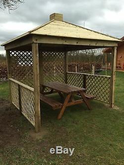 Gazebo Wooden Hot Tub Cover Jacuzzi Shelter Spa Cover 2.7ms We Assemble For Free