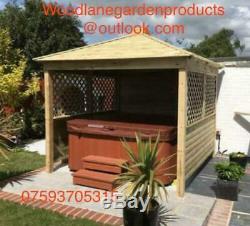 Gazebo Wooden Hot Tub Cover Jacuzzi Shelter Spa Cover £950