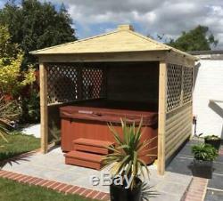 Gazebo Wooden Hot Tub Cover Jacuzzi Shelter Spa Cover we install for free £950
