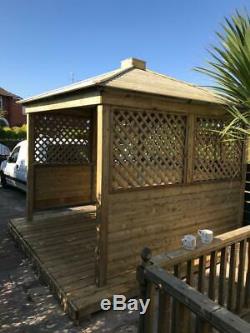 Gazebo Wooden Hot Tub Cover Jacuzzi Shelter Spa Cover we install for free £950