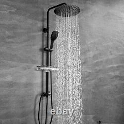 Görbach 304 stainless steel whirlpool shower column with shower and shelf