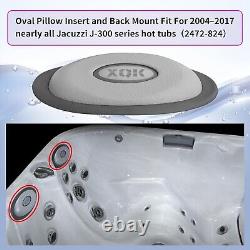 Grey Spa Pillow Inserts 4-Pack with Support for Jacuzzi J-300 Series Hot Tubs