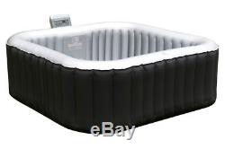 Heated Hot Tub Jacuzzi Massage Spa Portable Inflatable Pool Bath Square 4 Person