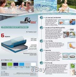 Heated Hot Tub Jacuzzi Massage Spa Portable Inflatable Pool Bath Square 6 Person
