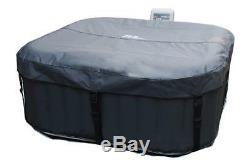 Heated Inflatable Hot Tub Jacuzzi Spa Square Outdoor Portable 4 Person Seater