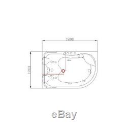 Home Deluxe Whirlpool Corner Bath Bathtub Tub Pool Thermostat Spa Acrylic