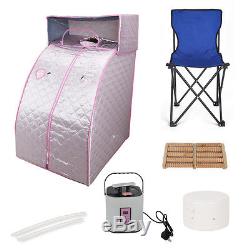 Home Portable Steam Sauna Loss Weight Spa Head Cover Tent Slimming Bath+Chair