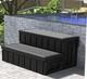 Hot Tub Steps, Outdoor Spa Steps with Storage, Non-Slip & Sturdy Black/Black