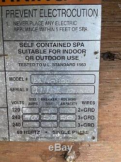 Hydro- Spa Jacuzzi Hot Tub- Basics Working but Requires Some Replacement Parts