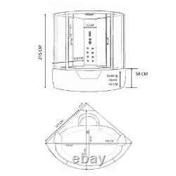 Hydromassage Shower Tub 150 x 150 cm Martha