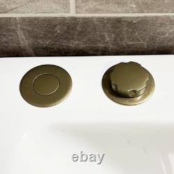 Imelda Whirlpool Spa Bath Acrylic White 1700 x 700mm Brushed Brass Jet Options