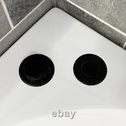 Imelda Whirlpool Spa Bath Acrylic White 1700mm x 700mm with Black Jet Options