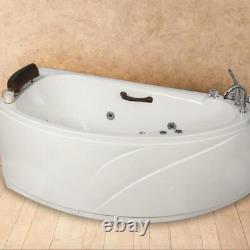 Import for Me Vasca Corner Bathub Whirlpool with Jets 165cm x 83cm White