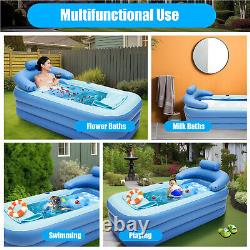 Inflatable Bath Tub Adult PVC Portable Bathtub Travel Blow Up Bath Pool Home Spa