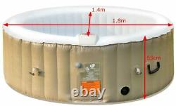 Inflatable Hot Tub Massage Spa Relaxing Bubble 4 6 Persons Round Jacuzzi Pool