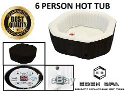Inflatable Hot Tub Spa Jacuzzi 6 Person 1 Year Warranty Eden Spa Es-900