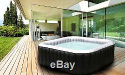 Inflatable Jacuzzi Hot Tub Set Garden Bath Spa Heating Cover Ground Mat Outdoors