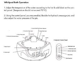 Jacuzzi Bathroom Suite 2 Person Whirlpool Spa Bath Tub Corner Shower Massage Jet