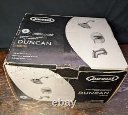Jacuzzi Brand Duncan Shower Head Tub Spout Handle Faucet Kit Lot Nickle Open Box