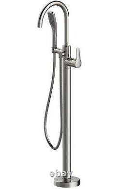 Jacuzzi Free Standing Tub Filler with Built-In Diverter Mod. #NW50826 Brushed Nic