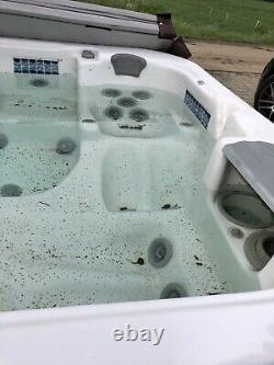 Jacuzzi Hot Tub 5 Person Used Spa Brown Chestnut / White 32amp With Cover Steps