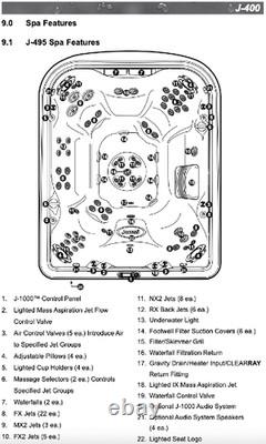 Jacuzzi Hot Tub J495, 10 person Spa, Cover, Cover lifter, steps & misc chemicals