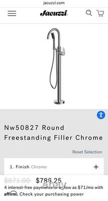 Jacuzzi NW50827 Freestanding Tub Filler with Metal Hand Shower NOB N TX