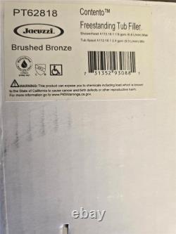 = Jacuzzi Tub Filler Faucet Brushed Bronze PT62818 Contento With Instructions