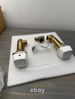 Jacuzzi Water Rainbow Flow Bathtub Filler MP33959 2 Handles White With Chrome