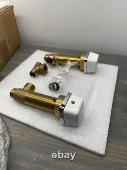 Jacuzzi Water Rainbow Flow Bathtub Filler MP33959 2 Handles White With Chrome