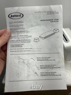 Jacuzzi Water Rainbow Flow Bathtub Filler MP33959 2 Handles White With Chrome