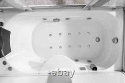 Jupiter 1600mm x 850mm Steam Shower Cabin Whirlpool and Airspa Bath White