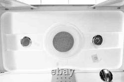 Jupiter 1600mm x 850mm Steam Shower Cabin Whirlpool and Airspa Bath White