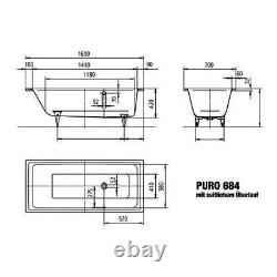 KALDEWEI Whirpool Ambiente Puro 684 Vivo Aqua Eco Bathtub 160x70cm4100