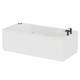 Keyhole 1700mm x 800mm 6 Jet Matt Black V-Tec Single Ended Whirlpool Shower Bath