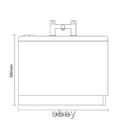 Keyhole 1700mm x 800mm 6 Jet Matt Black V-Tec Single Ended Whirlpool Shower Bath