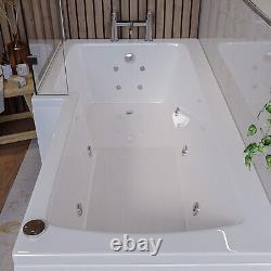 L Shape Left Hand Whirlpool Spa Shower Bath with 14 Whirlpoo BUN/LOMLH1700/88986