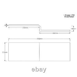 L Shape Left Hand Whirlpool Spa Shower Bath with 14 Whirlpoo BUN/LOMLH1700/88986