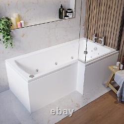 L Shape Right Hand Whirlpool Spa Shower Bath with 14 Whirlpo BUN/LOMRH1700/88987