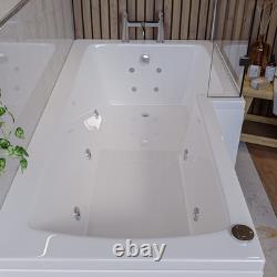 L Shape Whirlpool Spa Shower Bath, Right Hand 1700 x 850mm Lomax LOMRH1700