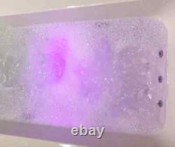 L Shaped Whirlpool Shower Bath and Screen with Jets Light Options Right Hand