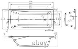 LINTON Hydrotherapy Whirlpool/Airspa system 24 Jet 1700x750 Single Ended Bath