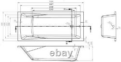 LINTON Hydrotherapy Whirlpool/Airspa system 24 Jet 1800x800 Single Ended Bath