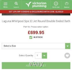 Laguna Whirlpool Spa 12 Jet Round Double Ended Bath Brand New
