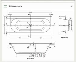 Laguna Whirlpool Spa 12 Jet Round Double Ended Bath Tub