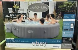 Lay Z Spa Grenada 190 Inflatable Hot Tub Jacuzzi Freeze Shield WiFi Pump 6-8 PPL