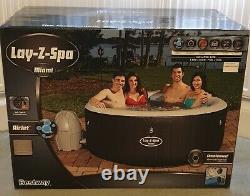 Lay-Z-Spa Miami Hot Tub Jacuzzi 4 Person Brand New Boxed FAST FREE DELIVERY